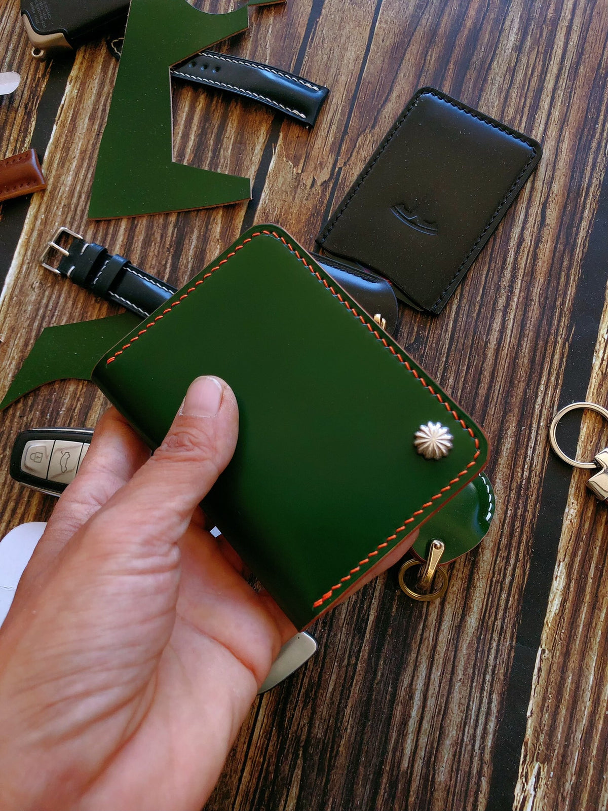 Japanese Shell Cordovan Bifold Card Wallet