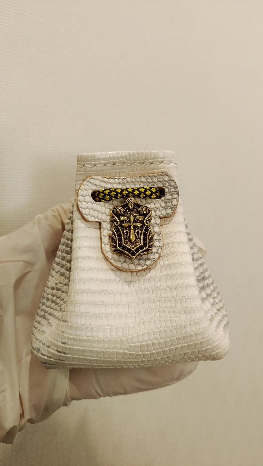 Bustina con Coulino in Pelle di Lucarto Autentica