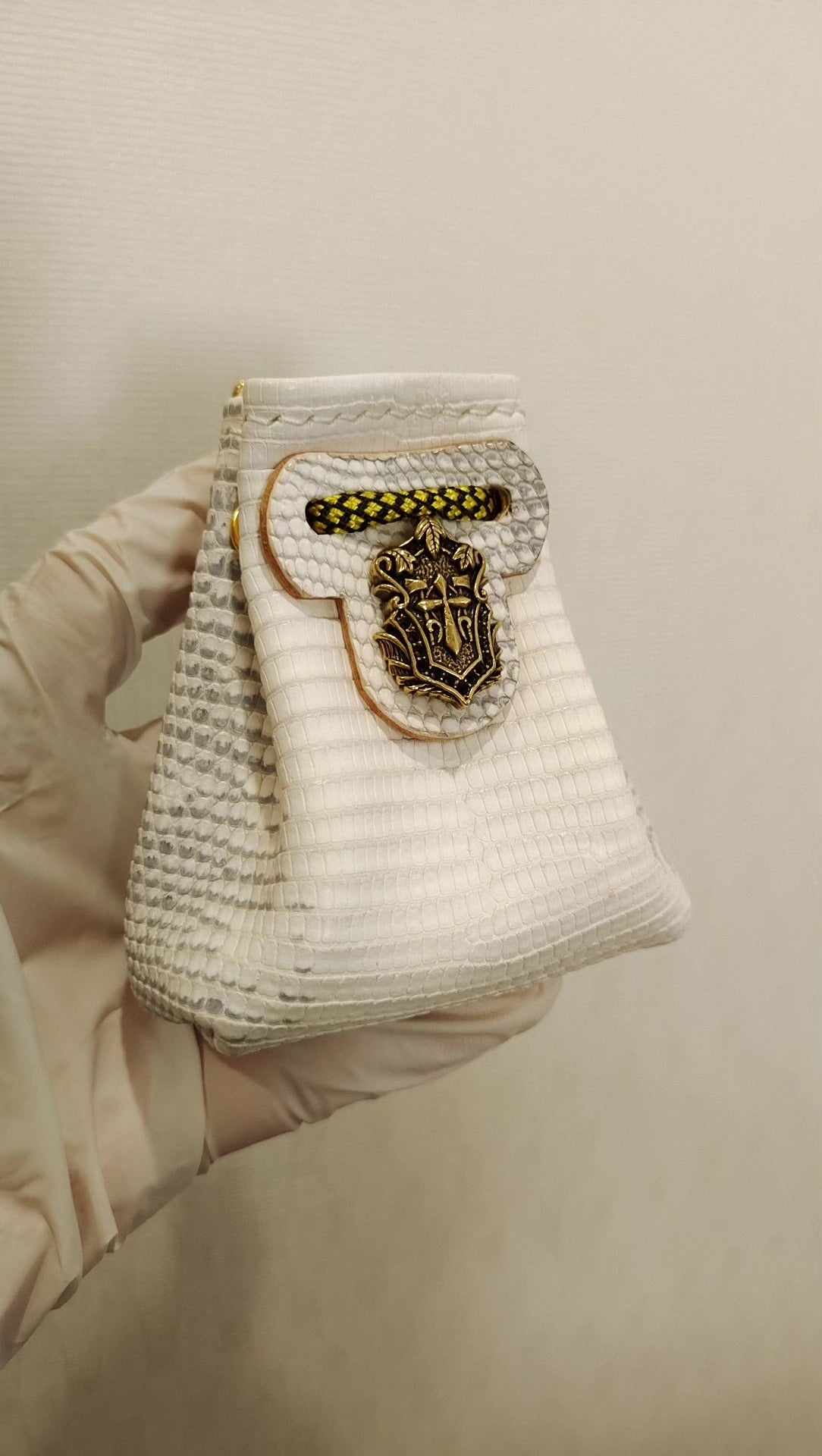 Bustina con Coulino in Pelle di Lucarto Autentica
