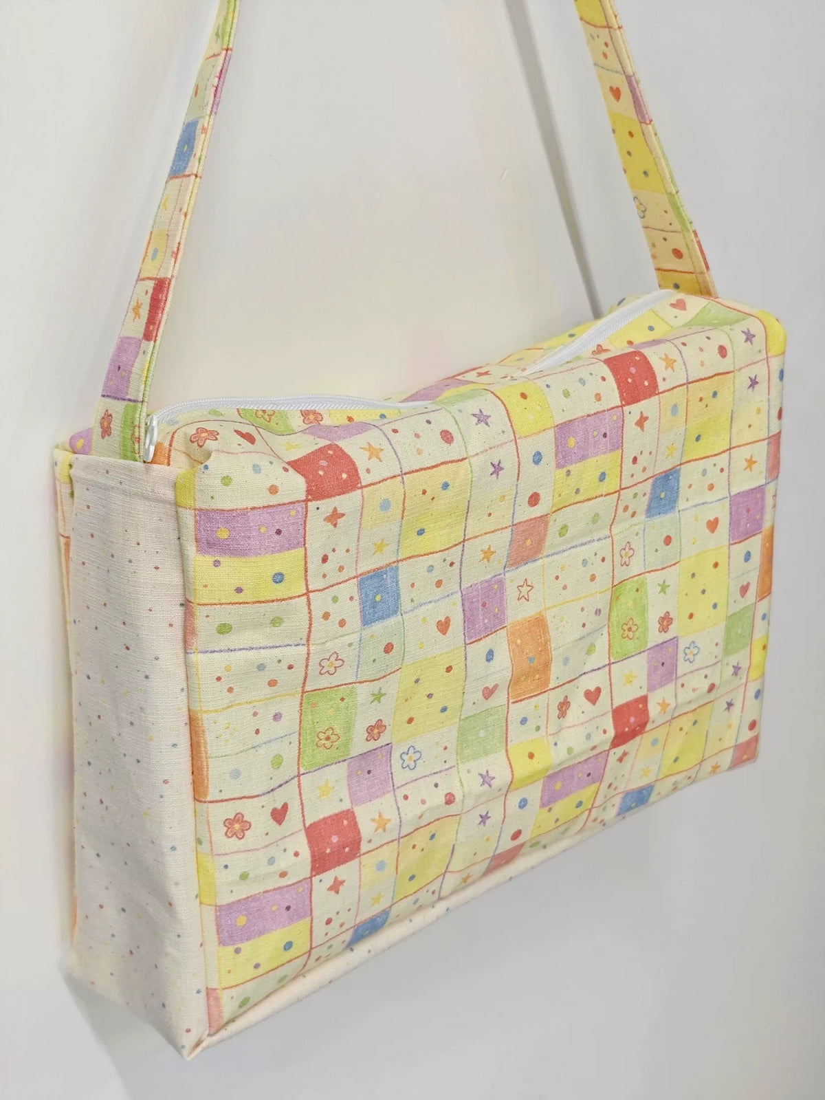 Colorful Patchwork Soft Multi Compartment Shoulder Bag