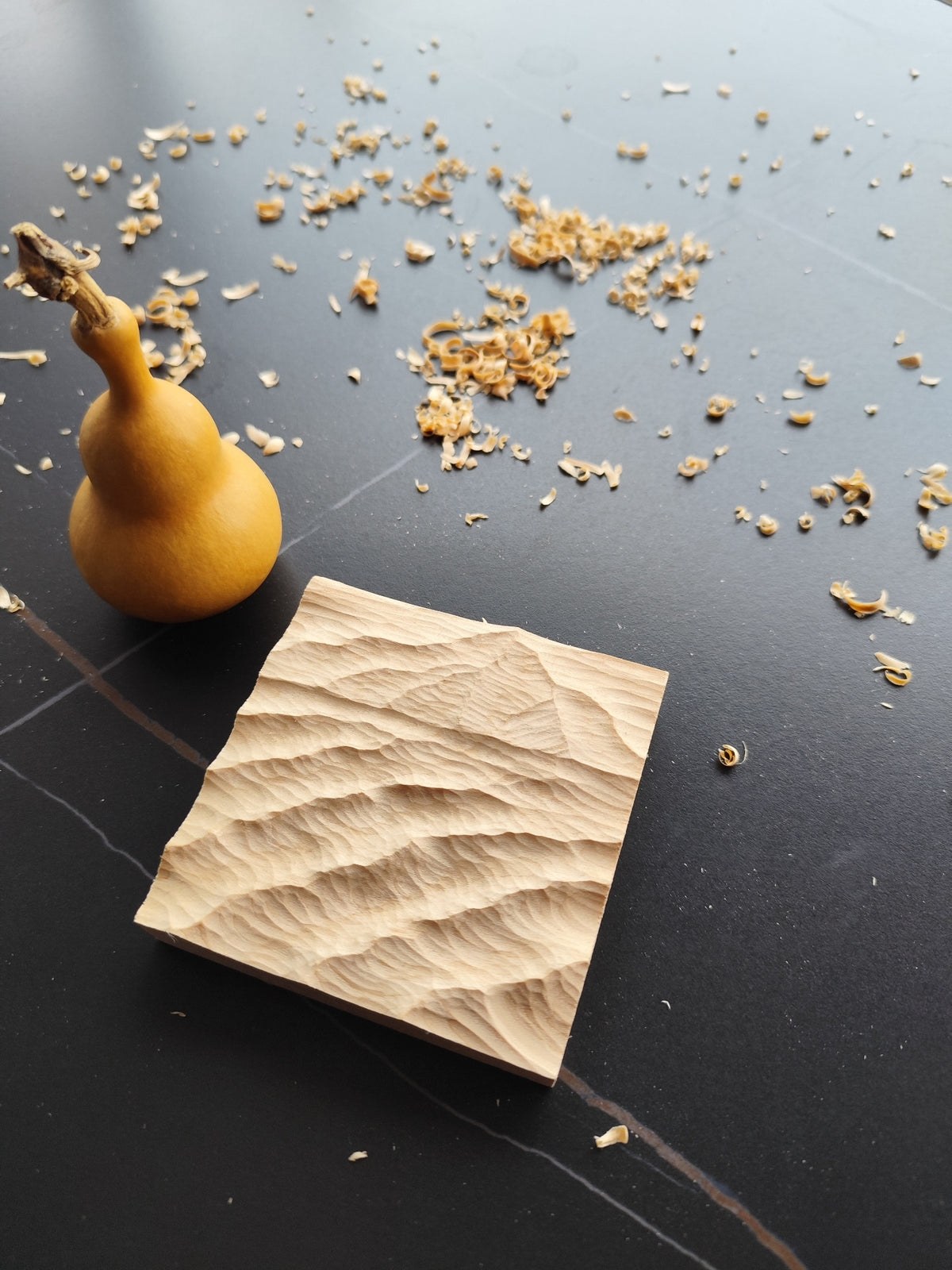 Handcrafted Linden Wood Relief Carving 10cm