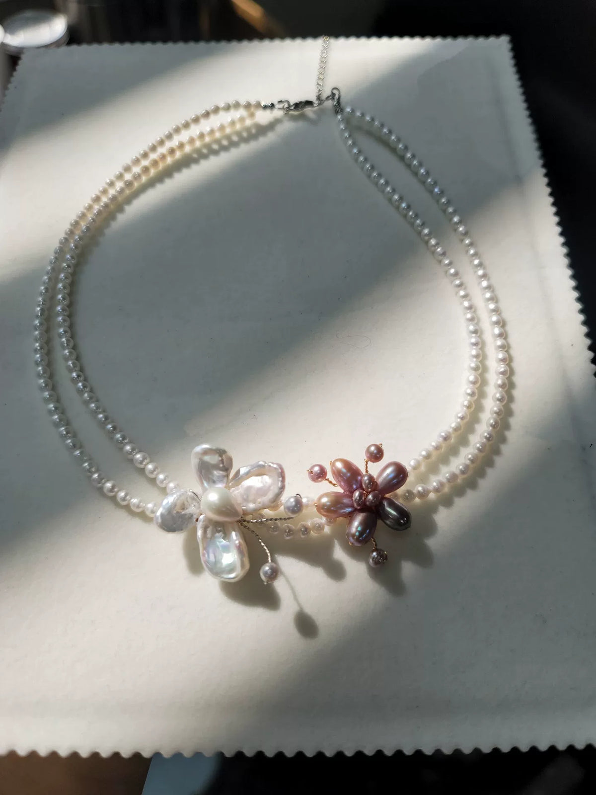 Natural Pearl Double Layer Necklace