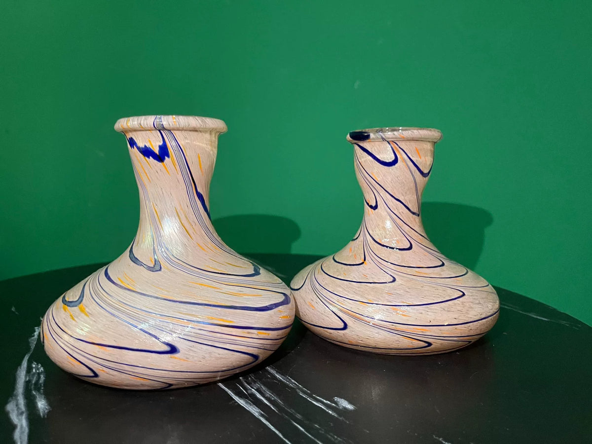 Vintage-Glaskvase in Altrosa