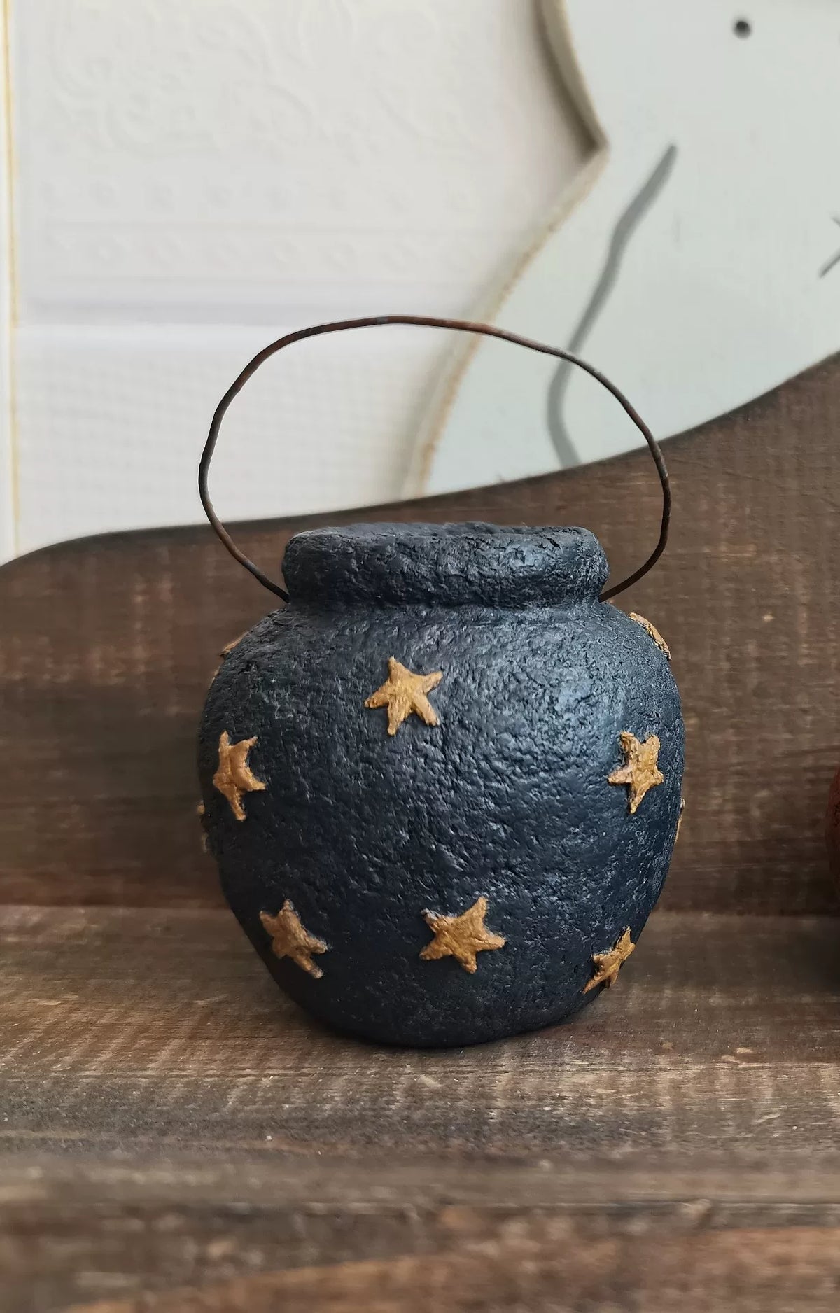 Handmade Paper Pulp Witch Cauldron Pail