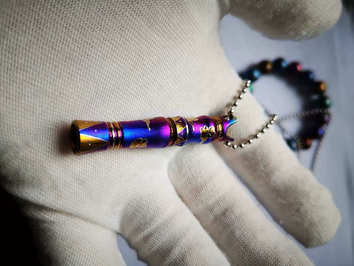 Titanium Alloy Mini Whistle Pendant