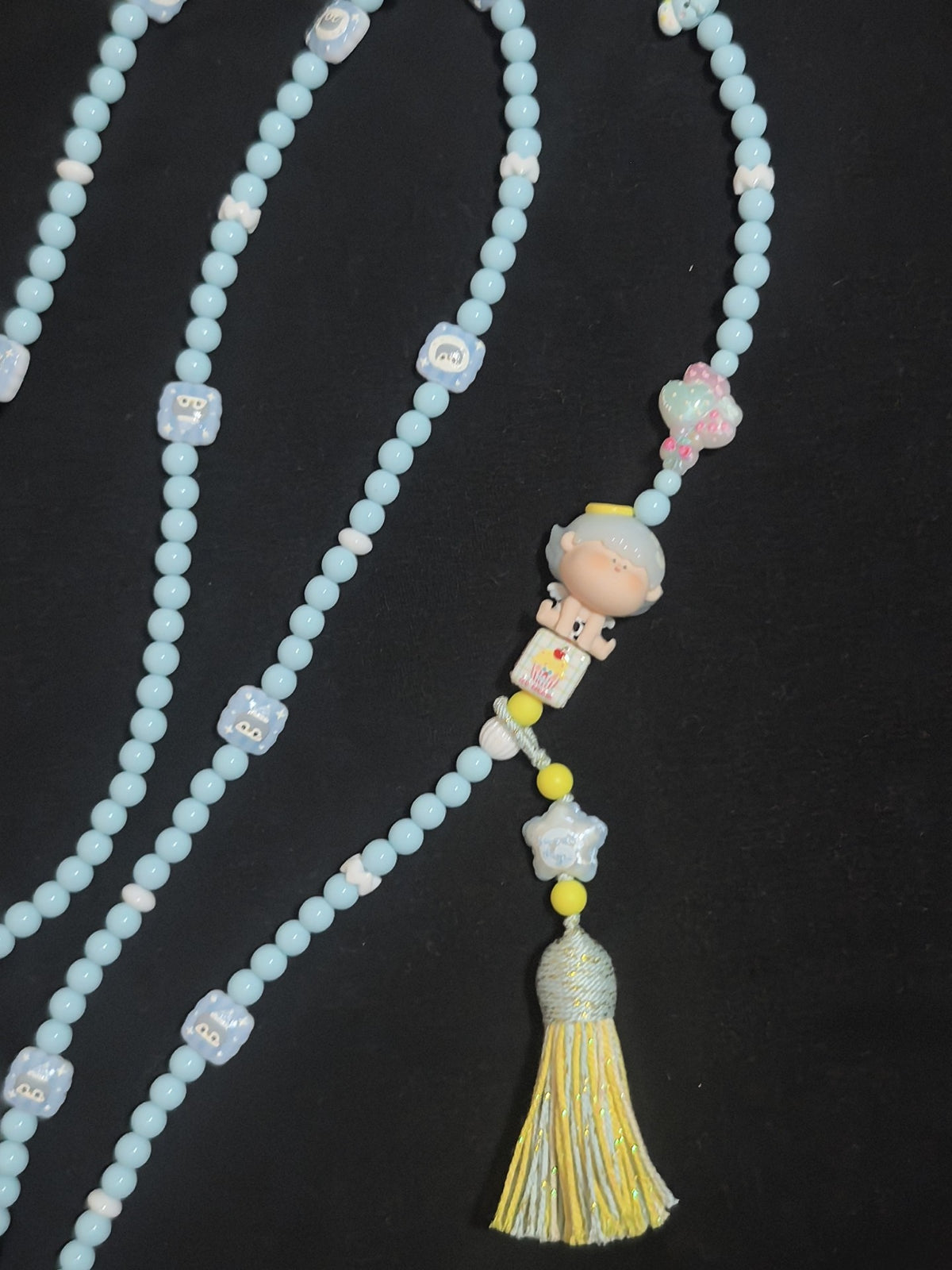 Angel Figurine Beaded Phone Strap Bag Charm
