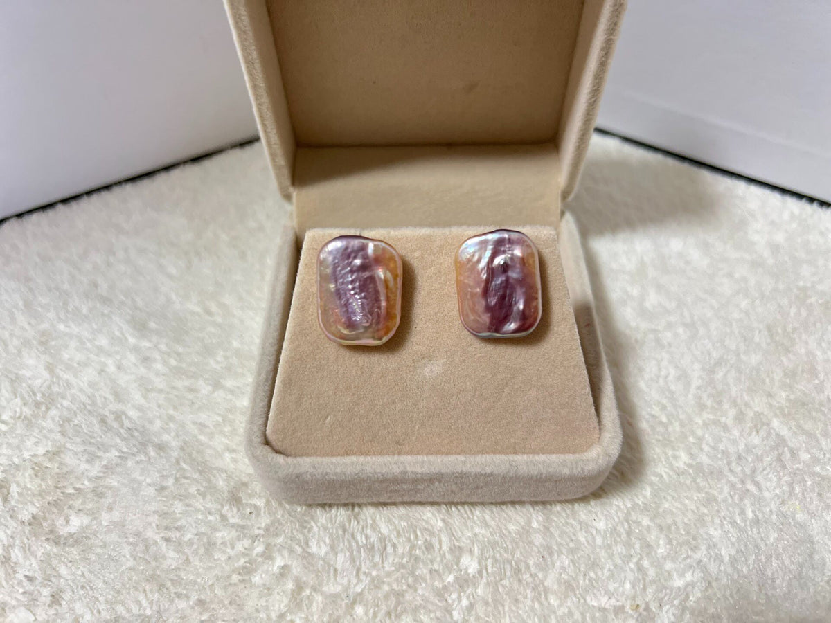 Vintage Baroque Pearl Earrings 925 Silver
