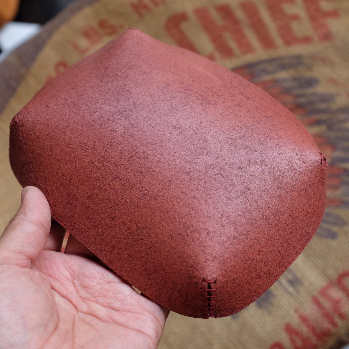 Wine Red Tochigi Saddle Leather Catch-All Tray