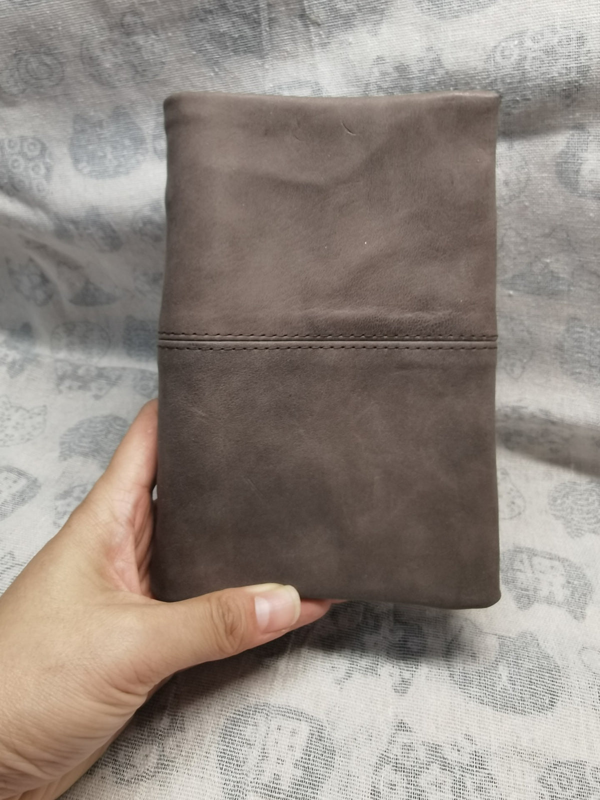 A6 Sheepskin Leather Ring Binder Brown
