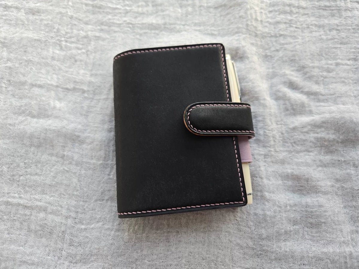 Copertina Agenda in Pelle M5 Nero Lavanda