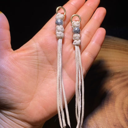 Handcrafted Tibetan Tassel with Sheepskin Cord, 12.5cm