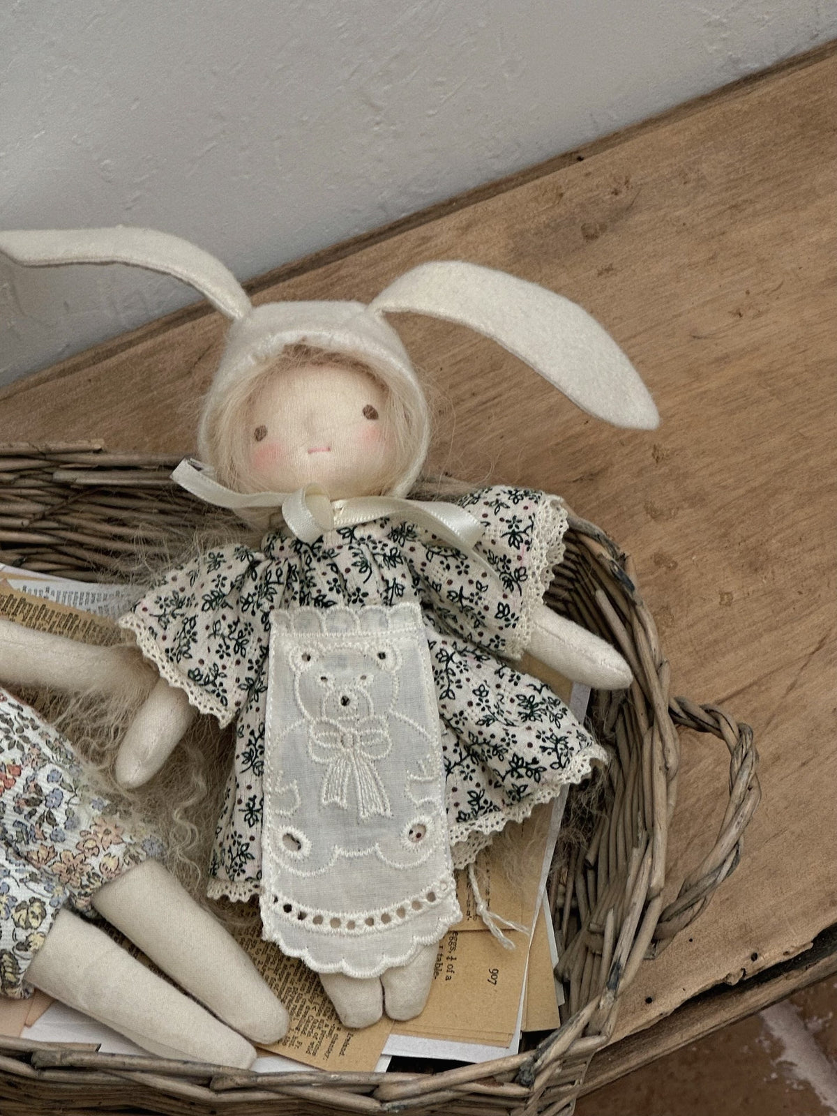 Handmade Waldorf Doll with Floral Dress