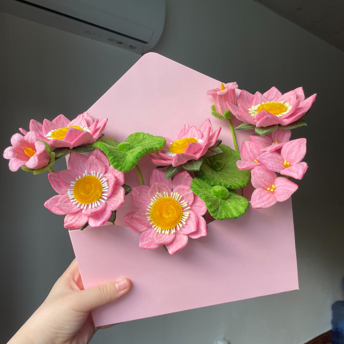 Handmade Lotus Flower Envelope Gift Box