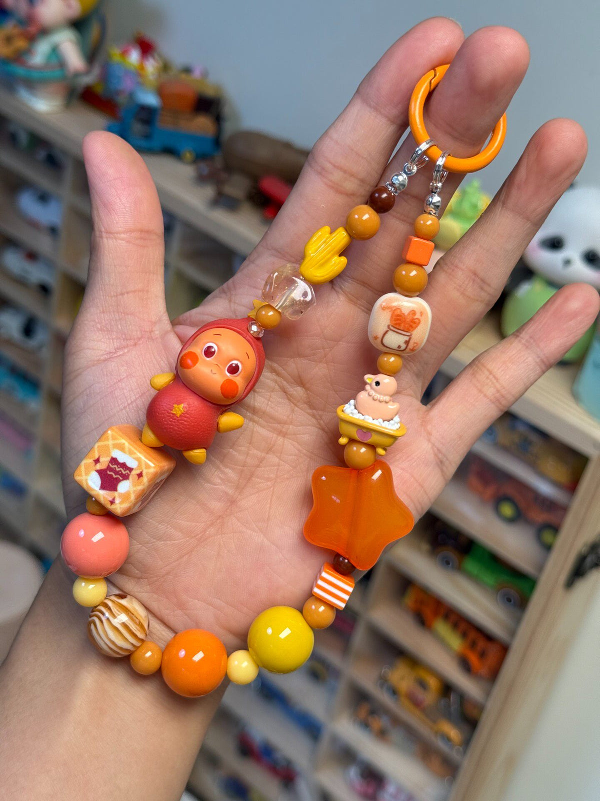 Beaded Star Character Phone Chain