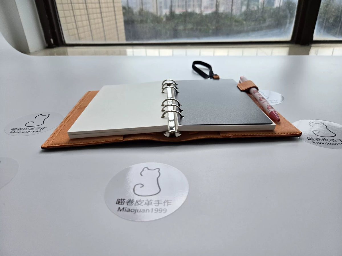Franklin Size Bifold Leather Ring Planner