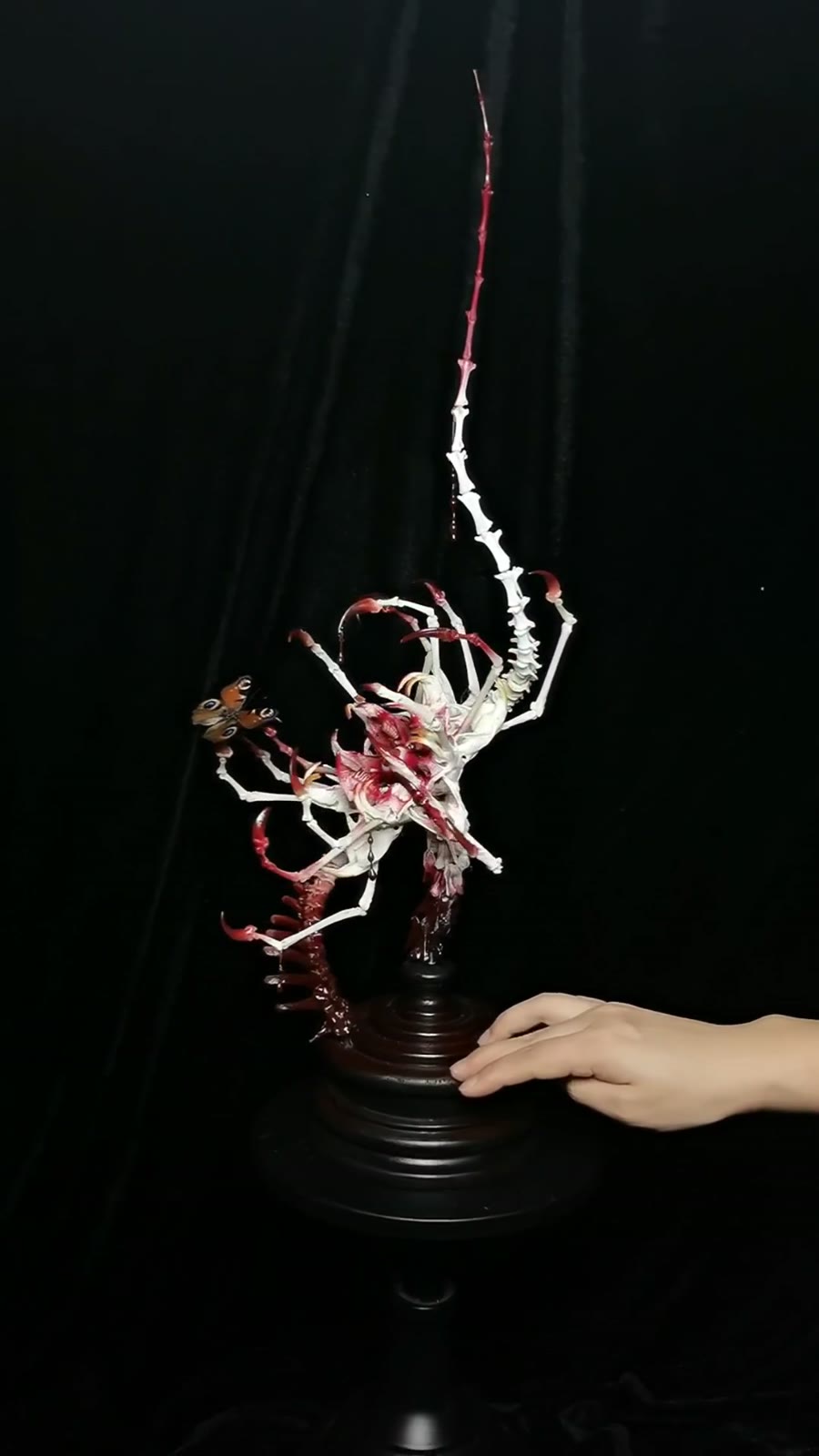 Flower Demon Devour Sculptural Figure with Skeletal Arms