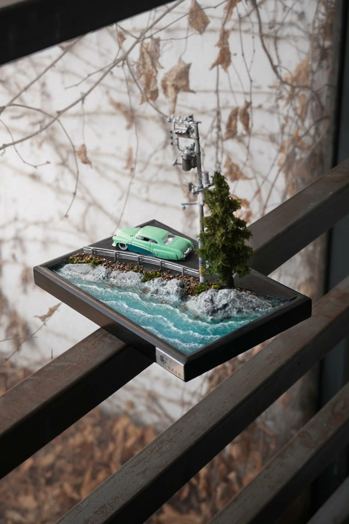 1/64 Scale Coastal Road Diorama Wooden Base