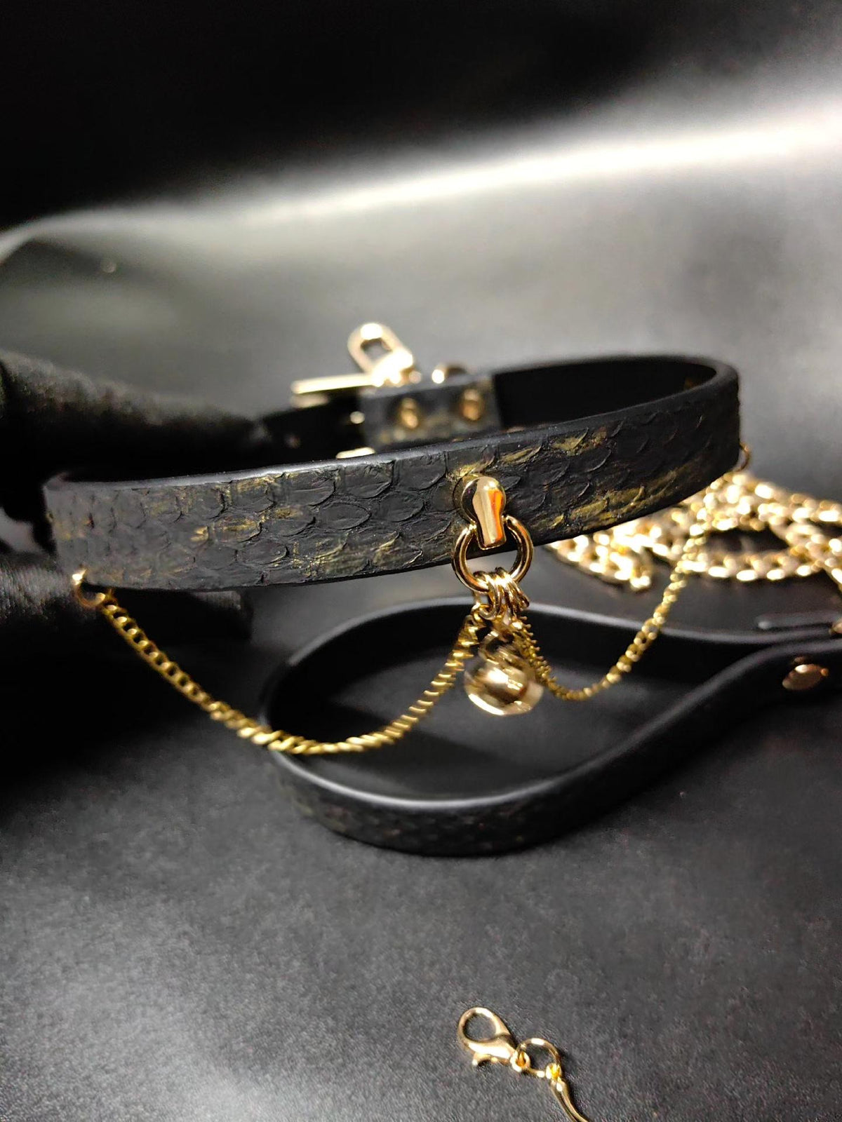 Handmade Snake Leather Choker Necklace Gift