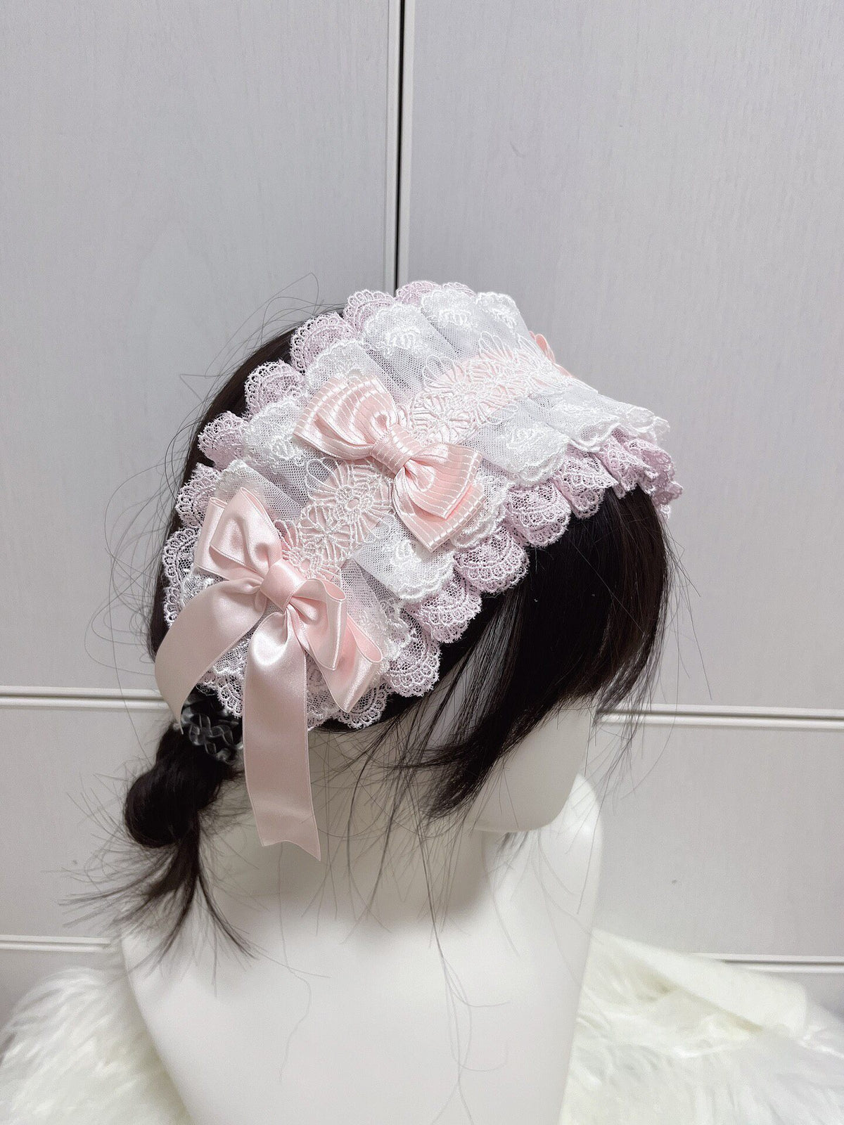 Lace Satin Bow Headband