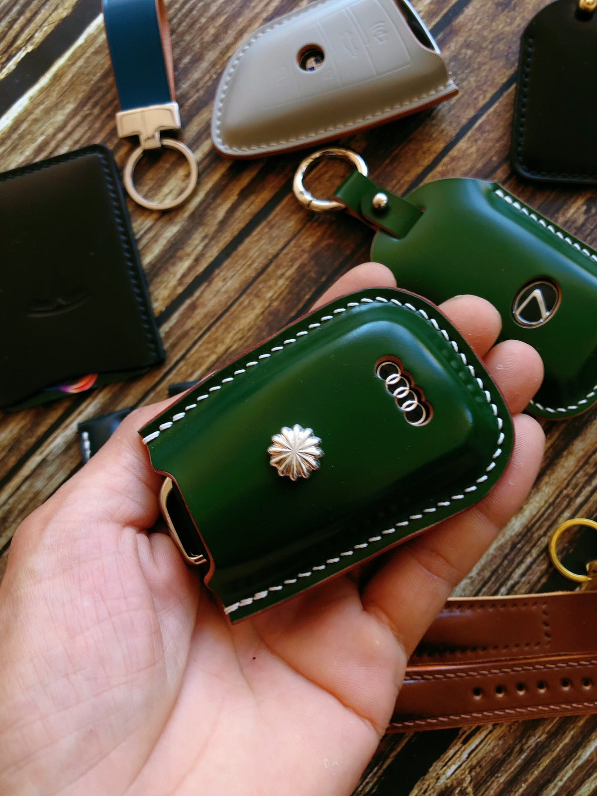 Audi Key Cover Green Shell Cordovan