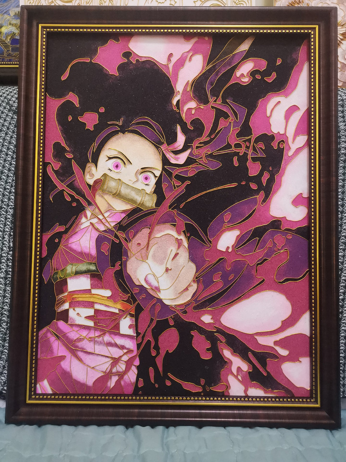 Cloisonne Art Painting Nezuko Kamado 30x40cm