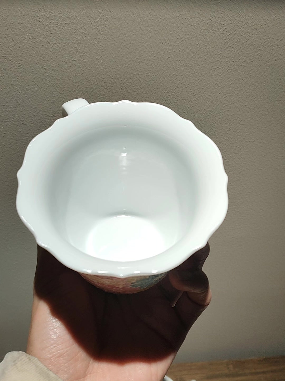 Large Hand Painted Floral Ceramic Mug