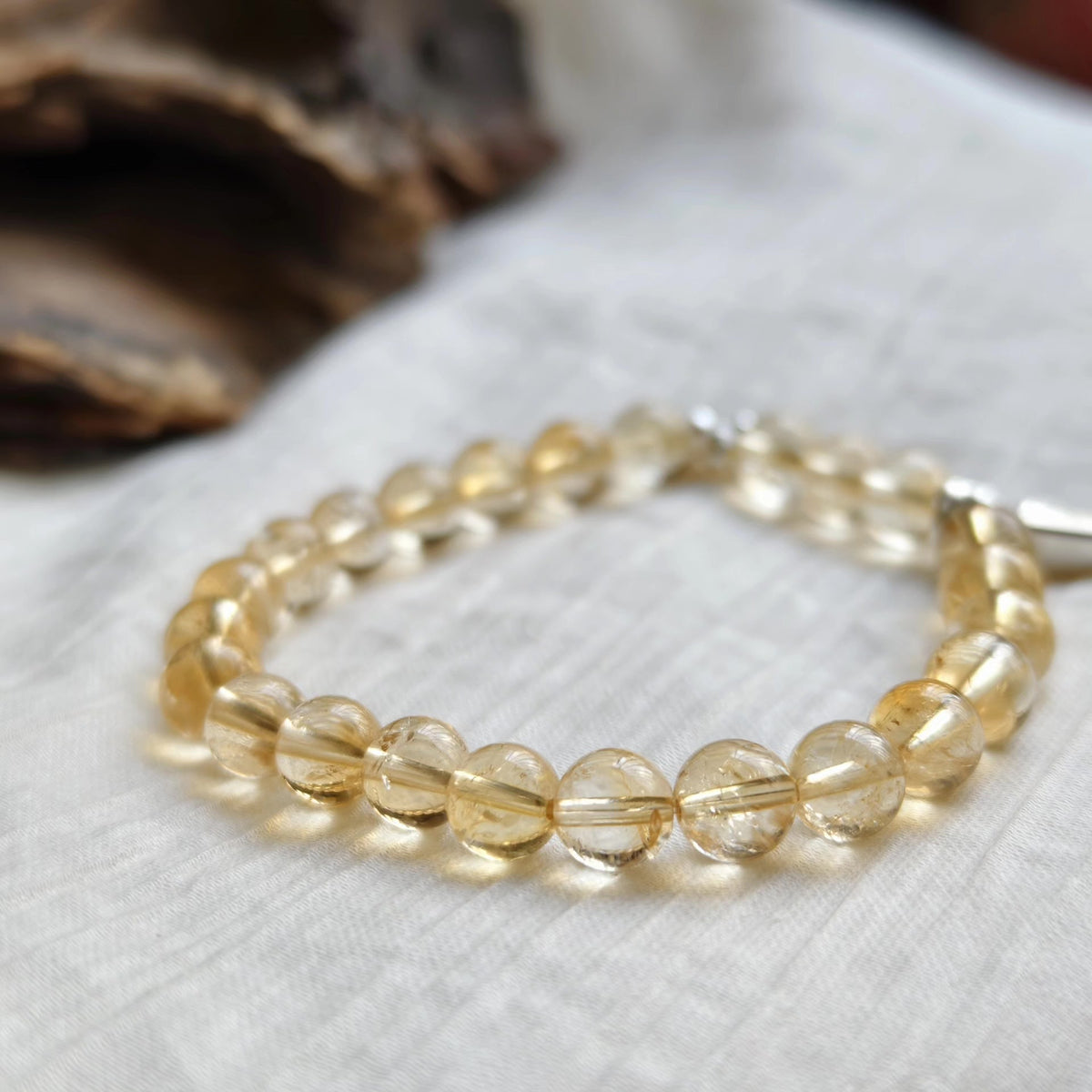 Citrine Crushed Ice 7mm Bead Bracelet