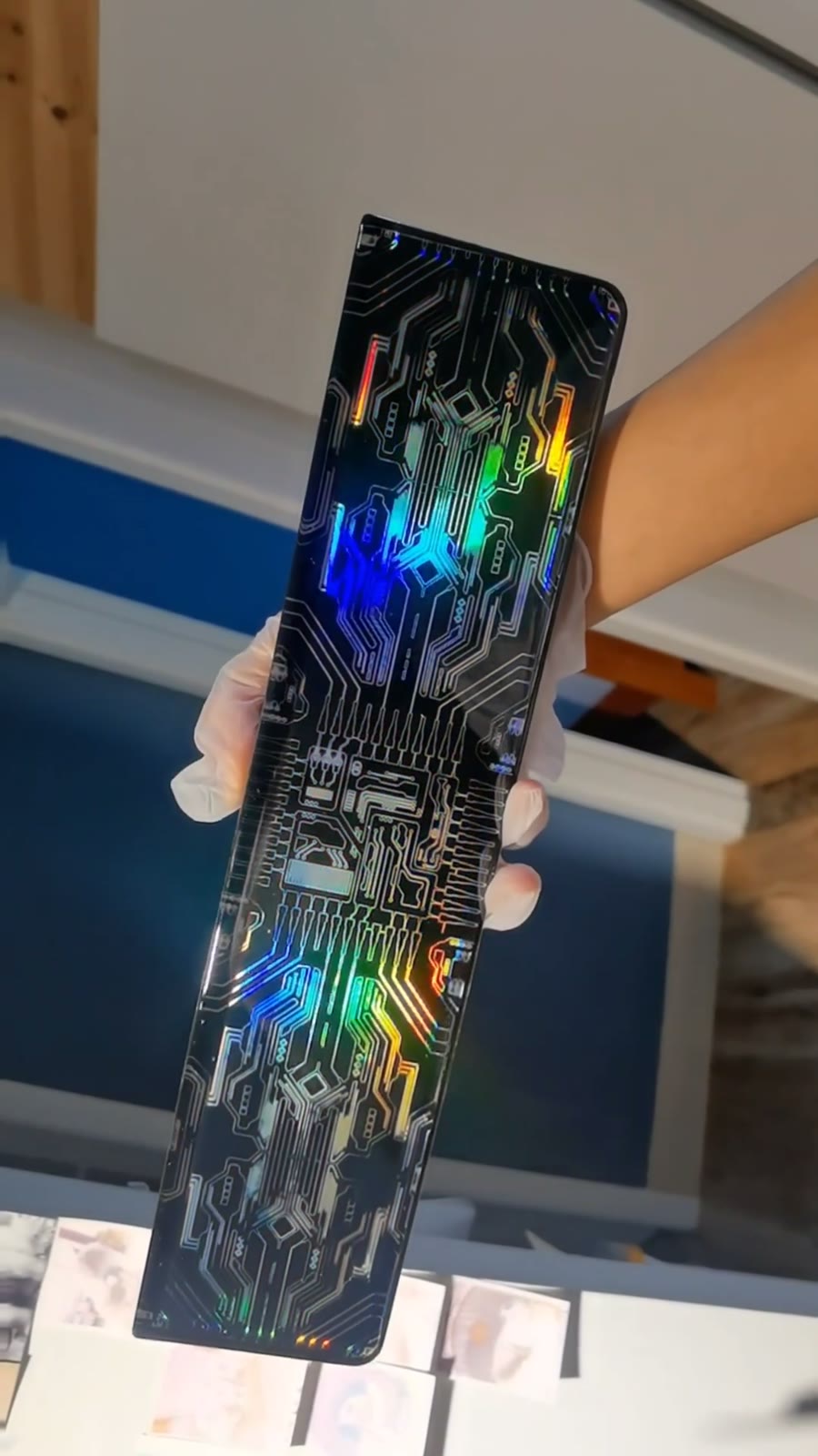 Resin Neon Circuit Keyboard Wrist Rest