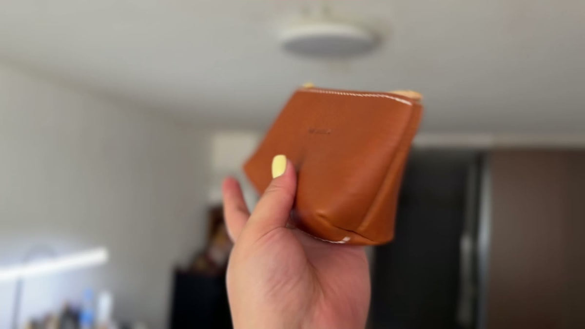 Bolsa de Cuero Italiano Coñac