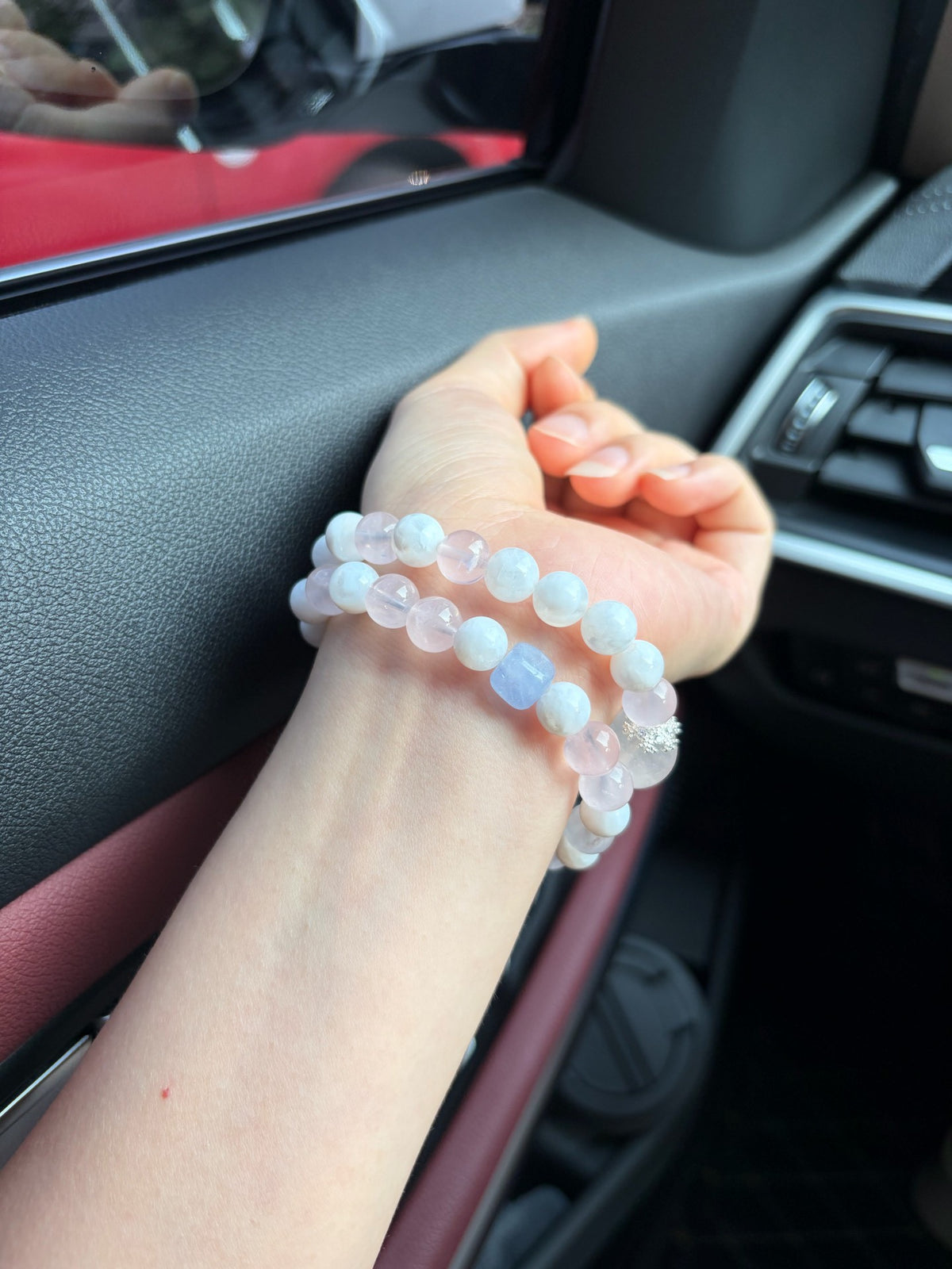 Bracelet perles multi-pierres à double tour
