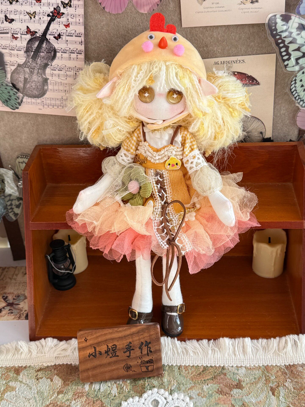 Button Eye Doll Mama Chicken 30cm