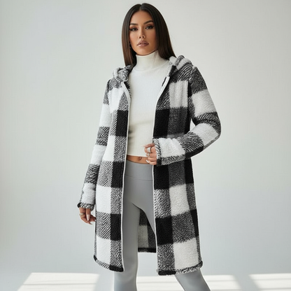 Mannequin en manteau à carreaux - Vue de face