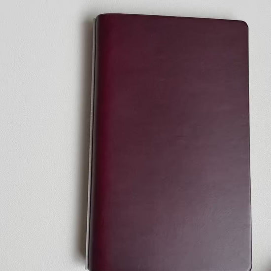 Handmade Buttero Leather A6 Ring Binder Cover with 9-Ring Mechanism