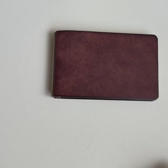Handcrafted Leather Notebook with Stainless Steel Back Panel and Ring Binding