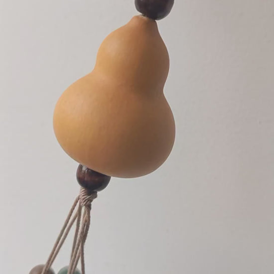 Handmade Gourd Pendant with Shaking Bodhi Seeds