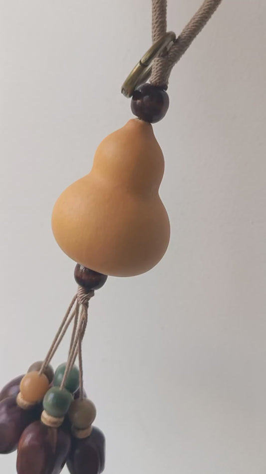 Handmade Gourd Pendant with Shaking Bodhi Seeds