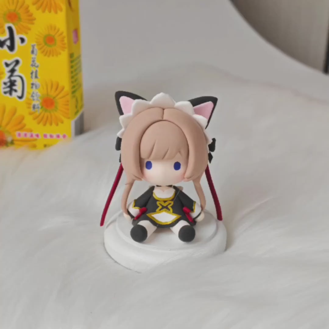 Genshin Impact Sandrone Q Version Clay Figurine Seated 9cm