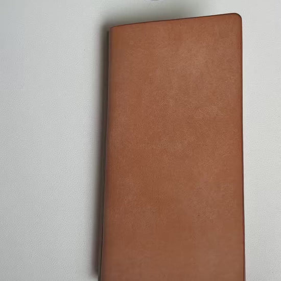 Pueblo Leather A6 Ring-Bound Notebook Cover with 8 Silver Rings