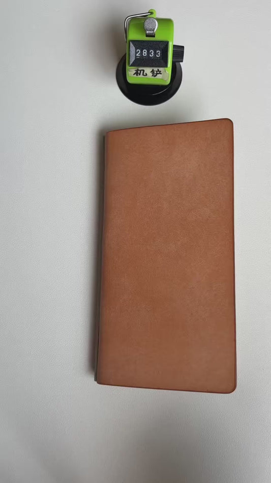 Pueblo Leather A6 Ring-Bound Notebook Cover with 8 Silver Rings