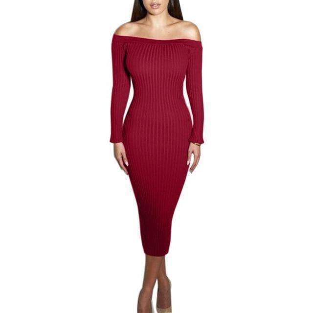 Robe Rouge Élégance Prestige – Col Bardot et Coupe Moulante - QubziRobe Rouge Élégance Prestige – Col Bardot et Coupe MoulanteQubziRobe Rouge Élégance Prestige – Col Bardot et Coupe Moulante